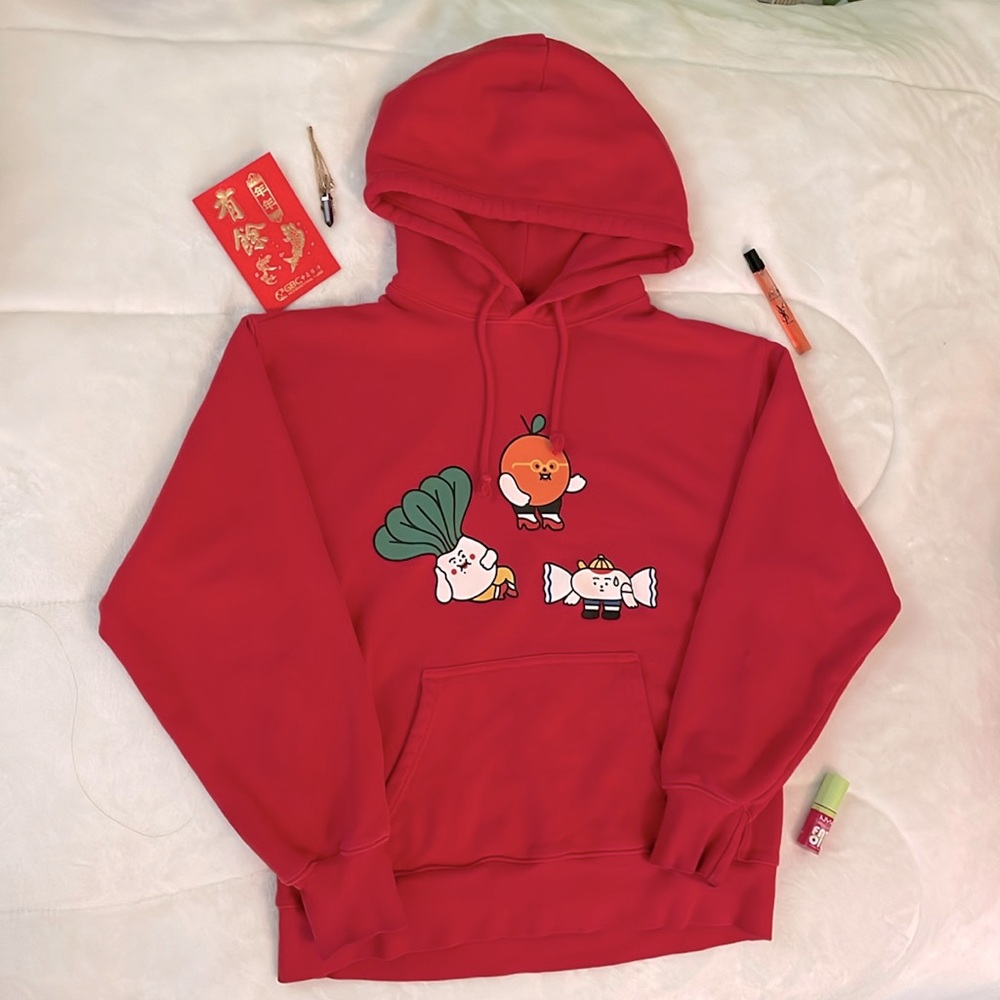 Aritzia TNA red oversized hoodie Lunar New Year 2021 collection